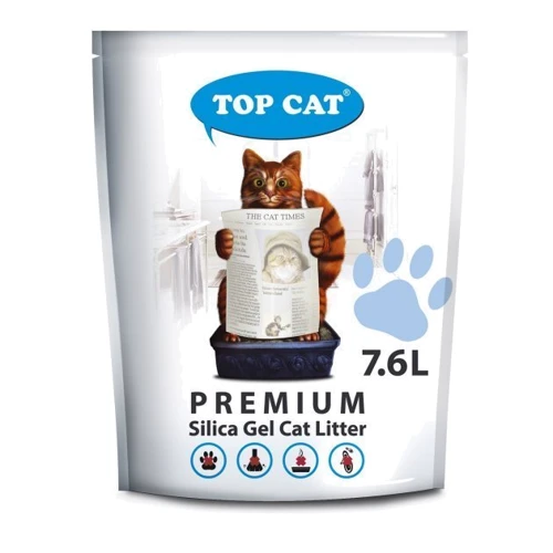 Наполнитель силикагелевый TopCat Premium для кошачьего туалета 7.6 л