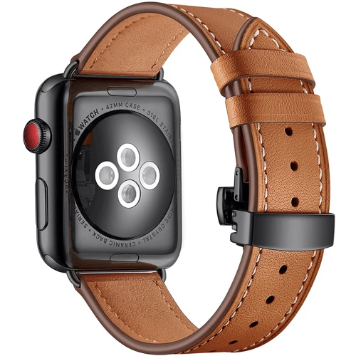 Аксессуар для Watch Luxury Italy Leather Strap Brown (BLAP181186) for Apple Watch 42/44/45/49mm Ultra: Тип аксессуара ремешок