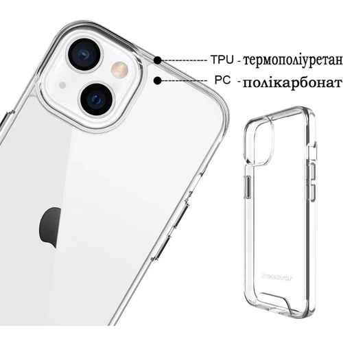 Чехол для iPhone BeCover Space Case Transparancy for iPhone 14 (708581): Цвет прозрачный