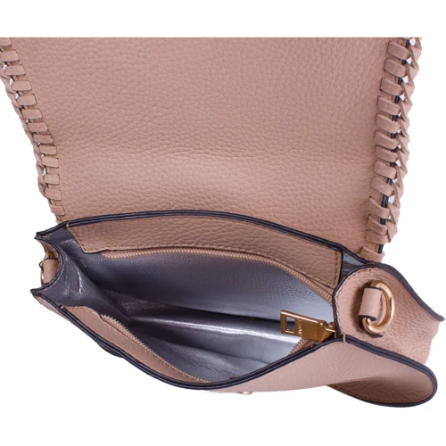 Женская сумка кросс боди Amelie Galanti бежевая (A981218-cream): Фактура Зернистая, Матовая