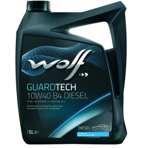Моторное масло WOLF GUARDTECH 10W40 B4 DIESEL 5Lx4: Тип Полусинтетическое