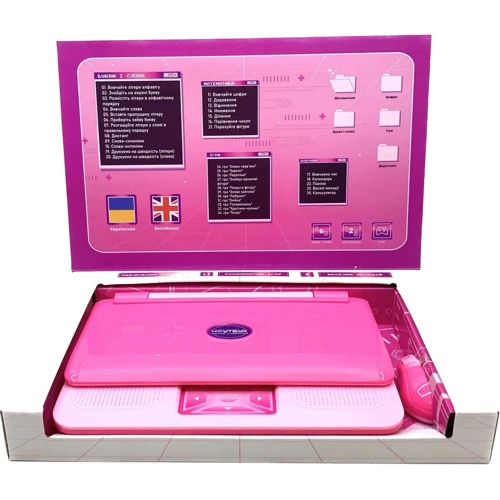 Ноутбук детский интерактивный WToys 35 функций, розовый (23556)