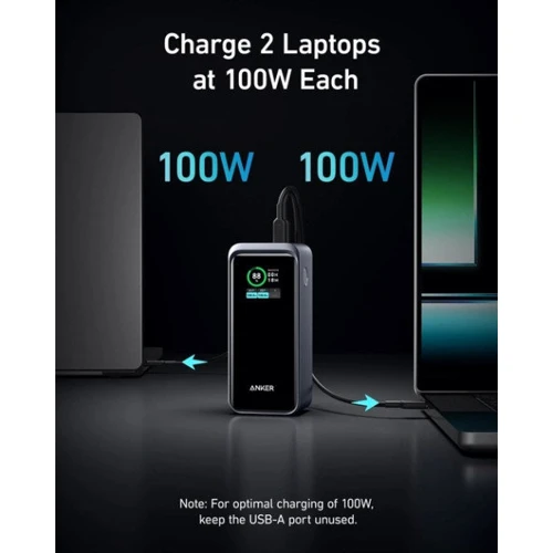 Внешний аккумулятор Anker Power Bank 20000mAh Prime 200W Black (A1336011): Кабели/переходники для смартфонов в комплекте USB Type-C