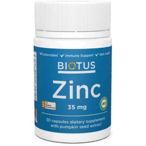 Biotus Zinc 35 mg Цинк 30 Капсул