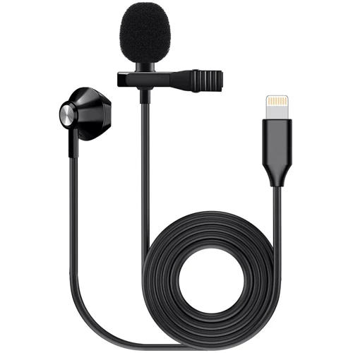 Мікрофон FZONE KM-06 LAVALIER MICROPHONE W/ EARPHONE (Lighting)