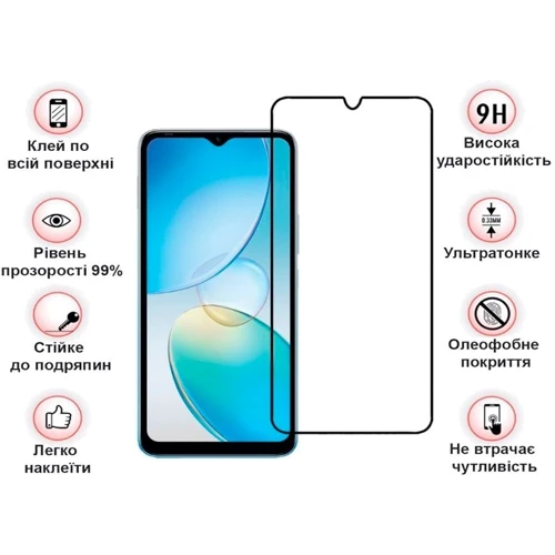 Аксессуар для смартфона BeCover Tempered Glass Black for Infinix Hot 20і (X665E) (708544)