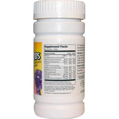 21st Century Zoo Friends, Little Ones, Children's Multivitamin Supplement, 60 Chewable Tablets: Тип Мультивитамины