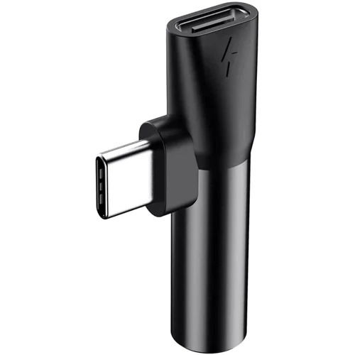 Адаптер Baseus Adapter L41 USB-C to USB-C+3.5mm Black (CATL41-01): Дополнительные разъемы 3.5mm Headphone, USB-C
