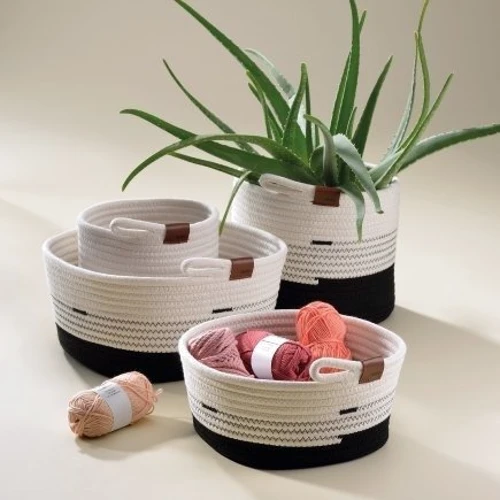 Корзина KELA Hedda черно-белый 20х19 см (24455)