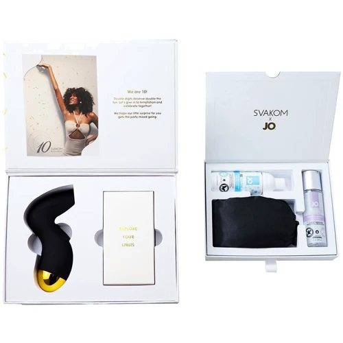 Подарочный набор Svakom Anniversary Box: вакуумный стимулятор, ленты, маска, лубрикант, спрей