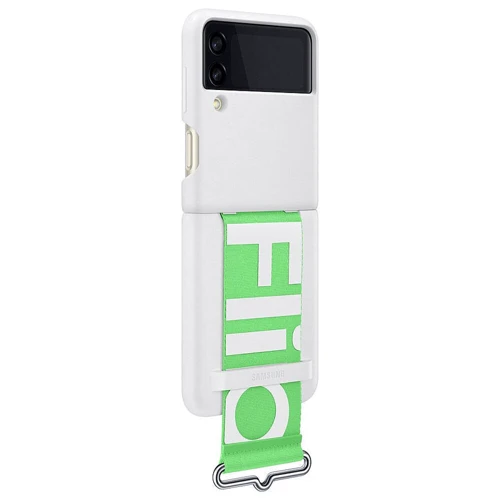 Чохол для телефона Samsung Silicone with Strap Cover White (EF-GF711TWEGRU) для Samsung F711 Galaxy Flip 3: Сумісність Samsung F711 Galaxy Flip 3