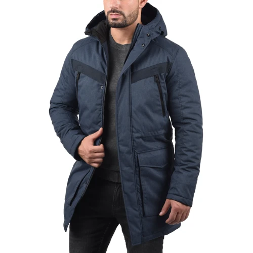 Парка Jack & Jones 81863231 52 синяя зимняя с капюшоном: Подкладка На подкладке