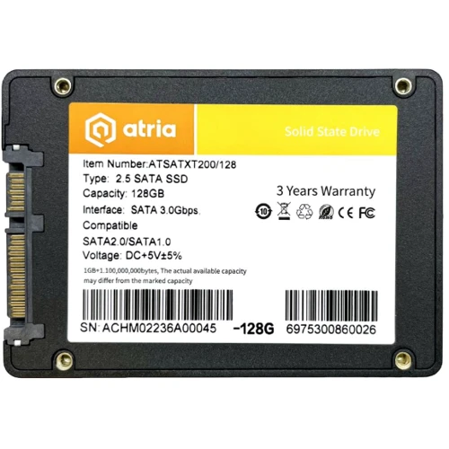 ATRIA XT200 128 GB (ATSATXT200/128) UA: Тип накопичувача внутренний