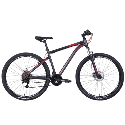 Велосипед 29 Discovery TREK AM DD 2022 серо-красный OPS-DIS-29-130
