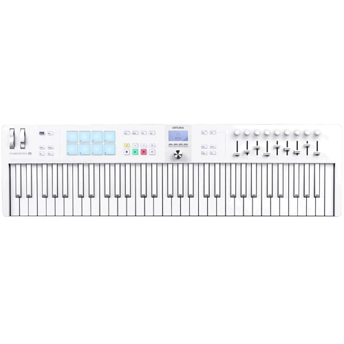 MIDI-клавіатура Arturia KeyLab Essential 61 mk3 Alpine White Special Edition + Arturia Pigments: Механика Полувзвешенная