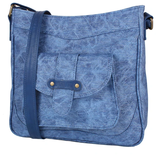 Женская сумка через плечо Laskara синяя (LK10207-denim-blue)