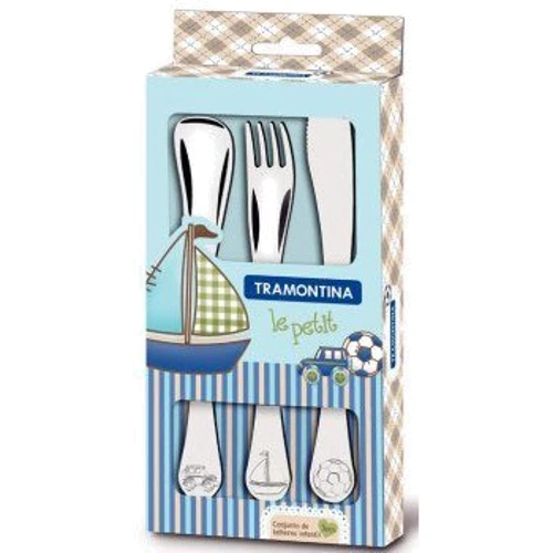 Столовий прилад дитячий Tramontina Baby Le Petit blue (3 приладу): Тип набір