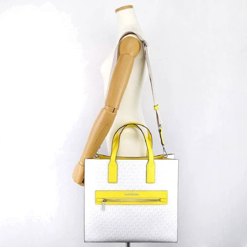 Жіноча сумка тоут Michael Kors світло-сіра (193599756592): Застібка Блискавка