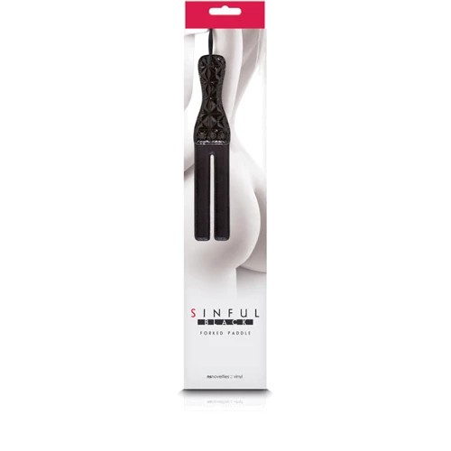 Дизайнерская шлепалка NS Novelties Sinful Forked Slapper, черный