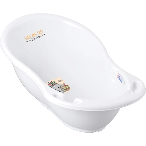Ванночка Tega baby Дикий запад Слонёнок со сливом белая (DZ-004ODPŁYW-103-SŁONIK)