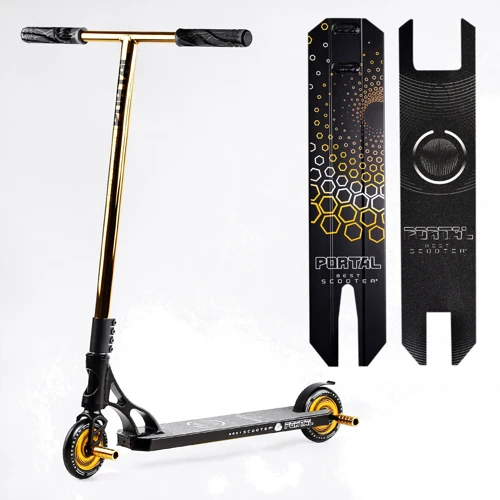 Самокат трюковый Best Scooter Portal Black and Gold (114054): Тип колес литые