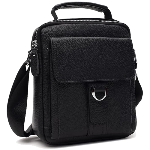 Чоловіча сумка через плече чорна Keizer (K12045a-black)