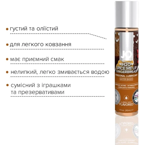 Распродажа!!! Лубрикант на водной основе System JO H2O – Gingerbread (30 мл) (срок до 09.2024)