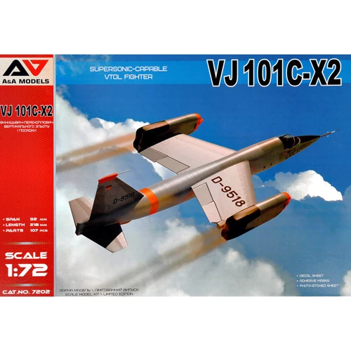 Модель A & A Models Экспериментальный реактивный истребитель VJ101C-X2 (AAM7202)