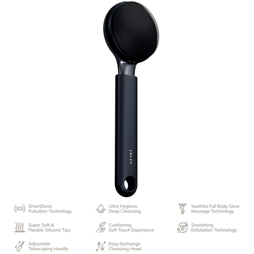 Ультразвукова щітка для тіла GESKE Sonic Full-Body Brush&Intensive Exfoliator 8в1 black фото 4