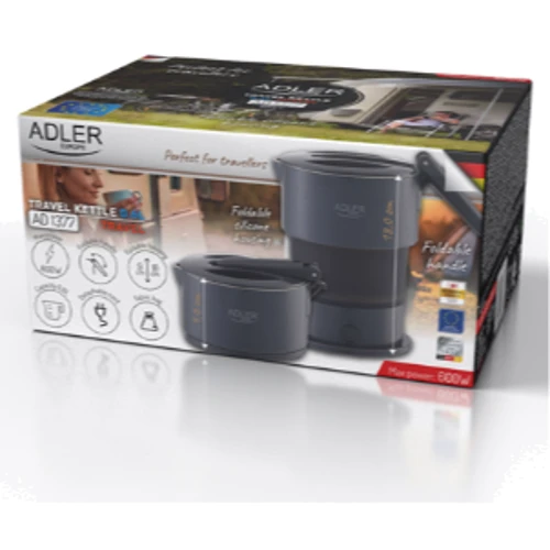 Электрочайник Adler AD 1377 Grey: Объем, л 0.6
