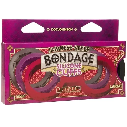 Наручники силиконовые Doc Johnson Bondage Silicone Cuffs Large (фиолетовые)