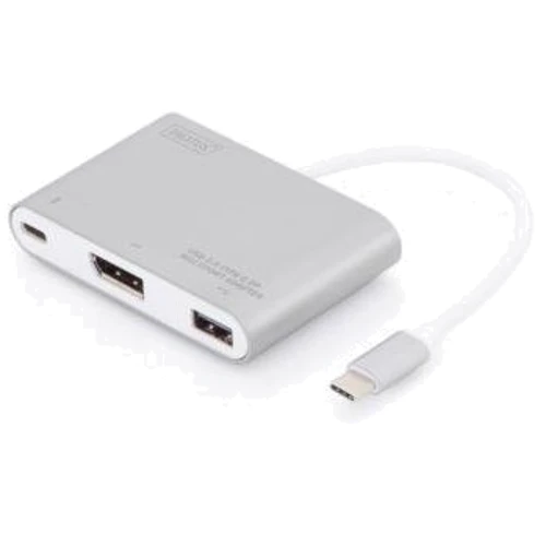 Адаптер Digitus Adapter USB-C to Display Port+USB 2.0+USB-C (DA-70846)