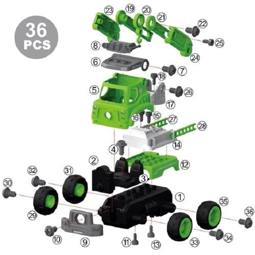 Конструктор Diy Spatial Creativity - Строительный кран LM8044-SZ-1 (CJ-1365131): Рекомендуемый возраст от 3 лет