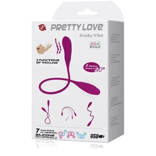 Гибкий вибростимулятор унисекс PRETTY LOVE - Snaky Vibe, BI-014327-3
