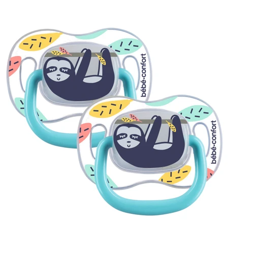 Пустышка Bebe Confort силиконовая реверсивная, 2 шт, 6-36 мес Lazy Sloth (3104202090): Вид пустышки классическая