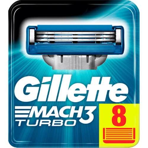 Gillette Mach3 Turbo Сменные кассеты для бритья 8 шт.