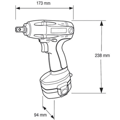 Гайковерт акумуляторний Makita 6934FDWDE: Тип інструмента ударний