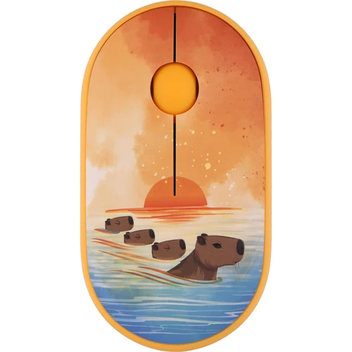 Мышь 2E MF300 Capybara Sunset Silent WL BT Yellow (2E-MF300WCAPIBARAYW)