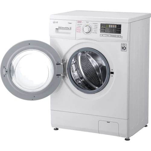 Стиральная машина LG F1296WDS0: Загрузка белья (стирка), кг 6.5