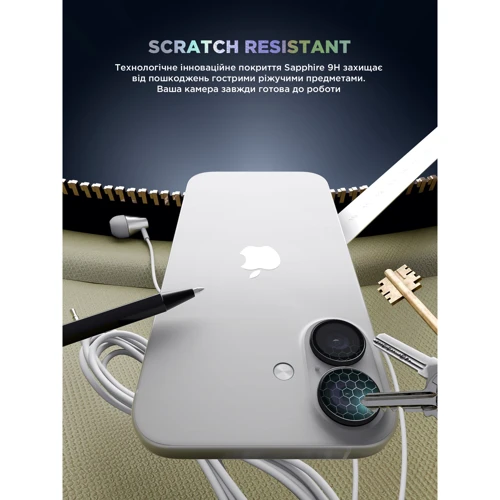 Захисне скло для iPhone ArmorStandart Tempered Glass Supreme BI Black for Camera iPhone 16e (ARM84426): Матеріали Скло