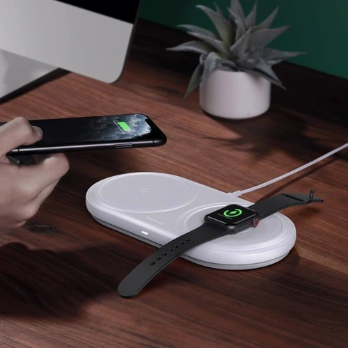 Зарядное устройство Baseus Wireless Charger Planet White (WXPL-B02) for Smartphones and Apple Watch фото 10