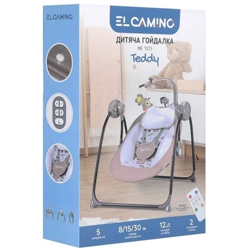 Гойдалка El Camino м'ятна (ME 1075 TEDDY Mint Animals) фото 7