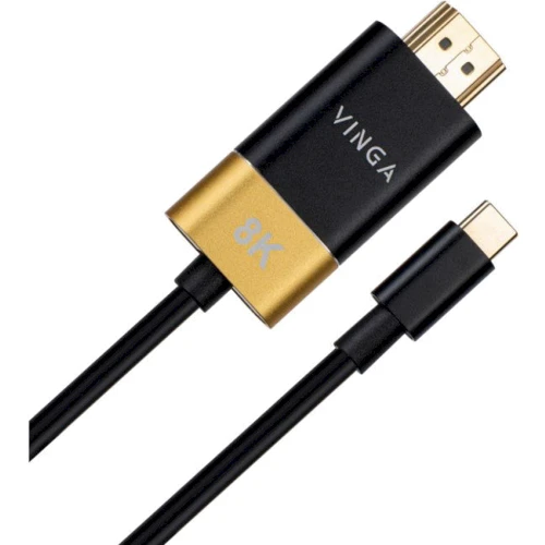 Кабель і перехідник Vinga USB-C to HDMI 1.5m v2.1 8K60Hz Gold plated (VCPVCCH2115): Тип кабель