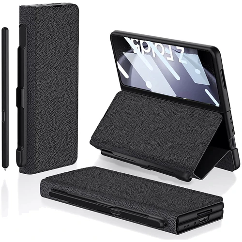 Аксессуар для смартфона GKK Leather Wallet with Slot Pen Black for Samsung F946 Galaxy Fold 5