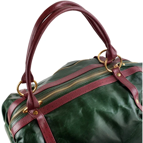 Женская сумка бочонок Laskara зеленая (LK-10251-green): Застежка Молния