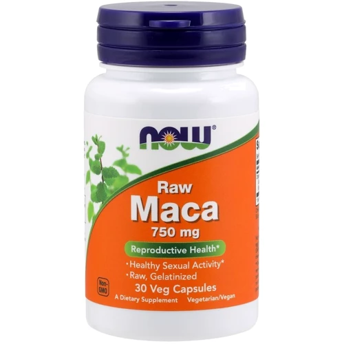 NOW Foods Maca 750 mg Raw Veg Capsules 30 caps