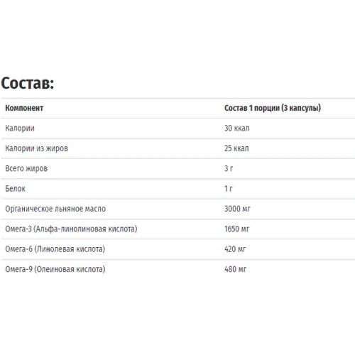 Solaray Flaxseed Oil, 1000 mg, 100 Softgel (SOR-00802): Тип Льняное масло