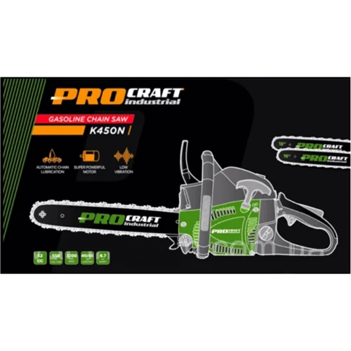 Бензопила Procraft INDUSTRIAL K450 N: Тип бензопила
