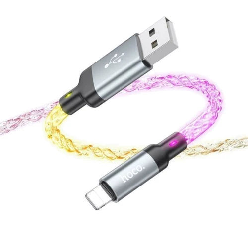 Кабель Hoco USB Cable to Lightning U112 2.4A 1m Gray фото 3