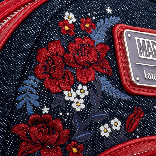 Рюкзак Loungefly LF Marvel Captain America 80th Anniversary Floral Shield Mini (MVBK0165): Пол ребенка Для девочек
